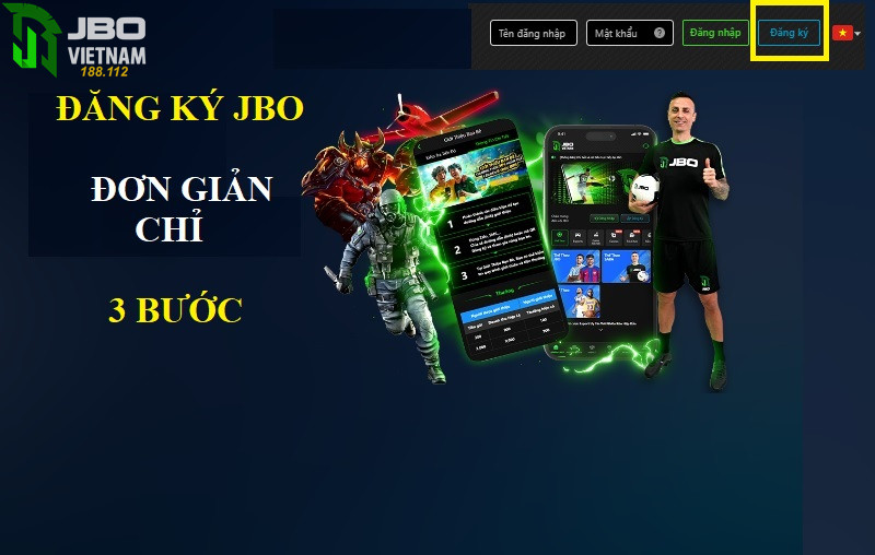Cac buoc dang ky tai khoan Jbo tren di dong