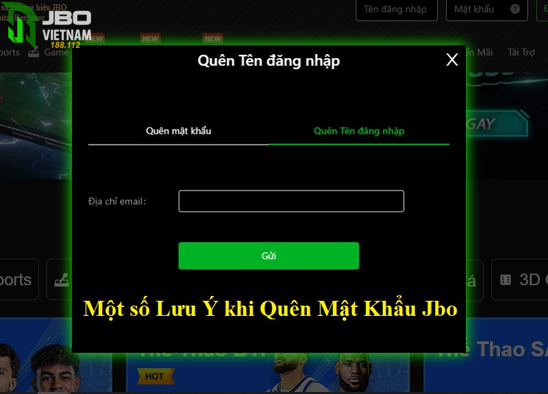 Mot So Luu Y Khi Khoi Phuc Mat Khau JBO