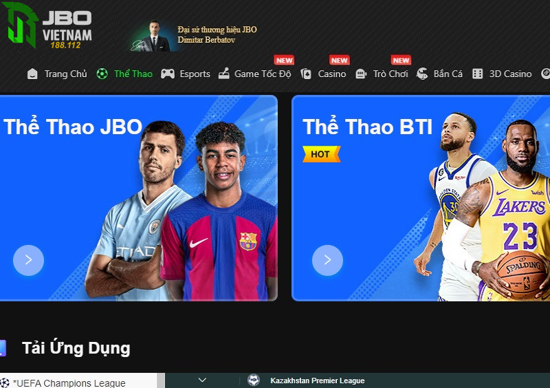 Thao tac dat cuoc Tai The Thao Jbo